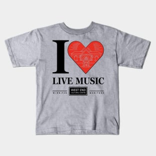 I Love Live Music Winnipeg Kids T-Shirt